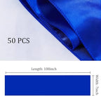 Satin Chair Sashes Bows 50 Pack Universal Polyester Chair Ribbons for Wedding Anniversary Retirement Party Birthday Engagement Banquet Graduation Outdoor Events Decor (Royal Blue, 50 pcs) - Image 3