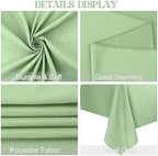 4 Pack Square Table Cloth 85x85 Inch Sage Green Tablecloth Machine Washable Fabric Polyester Table Cover for Dining, Buffet Parties, Picnic, Weddings and Restaurants（85x85 Sage Green） - Image 4