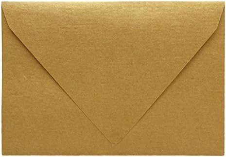 Darling Souvenir A7 Kraft Invitation Envelopes (5 1/4 x 7 1/4) Euro V-Flap 80 LBS Ideal for Weddings, Birthday, Invitations, Baby Shower,Greeting Cards -Packs & Colors Available by DarlingSouvenirMADEWITHLOVE