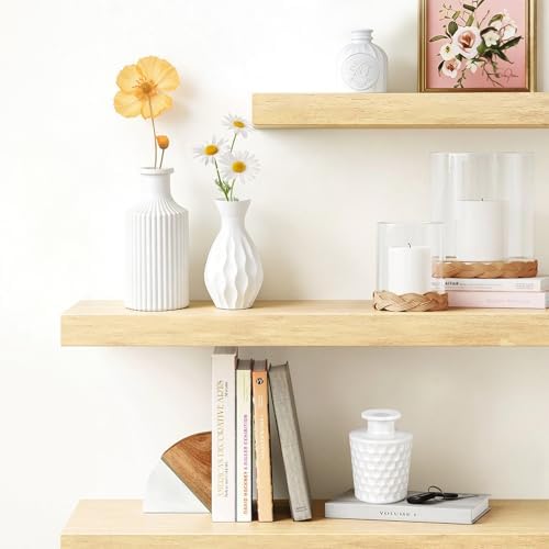 TBWIND 12 Pcs Matte White Glass Bud Vase Set - Image 6
