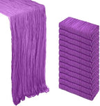 12 Pack 23 x 120 Inch Purple Table Runner 10Ft Cheesecloth by Heneger