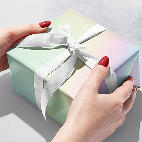Jillson Roberts Solid Gift Wrapping Paper, Iridescent White (8 Rolls 5 feet x 30 inches) - Image 2