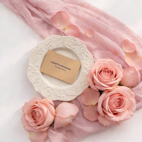 10Pcs Dusty Pink Cheesecloth Table Runner 120 Inches for Wedding Decor - Image 5
