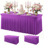2Pack Spandex Tablecloth for 6FT Rectangle Tables,Table Skirt by Baoszty