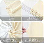 White and Beige Arch Backdrop Cover 7.2FT 6FT Wedding Arch Covers Set of 2 Arches Covers Stretchy Backdrop Spandex Fitted Double-Color Fabric Backdrops for Party Baby Shower Birthday Decoration - Image 6