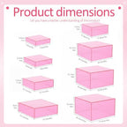 Geelin 8 Pack Acrylic Buffet Display Risers for Food Jewelry,Pink,Flat - Image 2