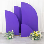 Efavormart Set of 4 Purple Spandex Half Moon Arch Covers, Custom Fit Chiara Backdrop Slipcovers 2.5ft-7ft for Regal Ceremonies and Mystical Events - Image 6