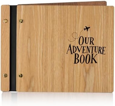 BlacKnife Wooden Photo Album Guest Book - Rustic Adventure Book for Wedding, Baby Shower, Anniversary, Polaroid Pictures & Memories (30 Pages) by BlacKnife