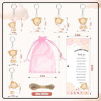 145 Pieces Baby Shower Favors for Guest Pink Bear Ballpoint Pens and Keychains Gifts for Baby Girls Bulk Retractable Baby Shower Pens Gender Reveal Thank You Cards Souvenirs Prizes Party Favors - Image 3