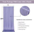 10x8 ft Wrinkle Free Lavender Light Purple Backdrop Curtain Drapes, Polyester Wedding Curtains Party Background for Baby Shower Birthday Parties - Image 5