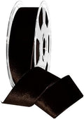 Morex Ribbon Nylvalour Velvet Ribbon, 1 1/2" x 11 yd, Cuban Brown by MorexRibbon