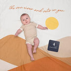 Lulujo Baby’s First Year Milestone Blanket and Card Set | 40in x 40in (Sunrise) - Image 6