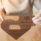 Personalized Puzzle Wedding Guest Book Alternative Custom Heart Wedding Guestbook Sign Rustic Wedding Decorations for Reception Wood Wedding Guest Book Ideas for Baby Shower Anniversary - Image 7