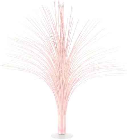 Beistle Opalescent Metallic Spray Centerpieces – 3-Pack Tinsel Burst Table Decorations with Clear Base for Baby Showers, Gender Reveals, Graduations, and Birthday Celebrations, 19" by Beistle