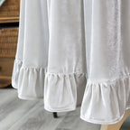 GLORY SEASON Velvet Tablecloth Luxurious Solid Rectangle Table Cloth,Oblong Retro Farmhouse Ruffle Tablecloths Washable Table Cover for Party Wedding Baby Shower Kitchen Dinning Tabletop Decoration - Image 4