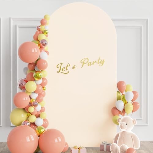 Wokceer 6.6FT Arch Backdrop Stand and Cover Set,Arch Stand with Beige Cover - Image 7