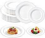 realluck 200Pcs Silver and Gold Plastic Plates by Realluck