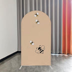 Honey Bee Arch Backdrop Cover 4FT Brown Arch Spandex Cover for Kids Baby Shower Birthday Party Wedding Decoration (No Stand) - Image 2