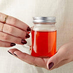 Kate Aspen 36PCS Small 4 oz. Glass Jars with Lids and Handles, Mini Mason Jars Mugs, Drinking Glass and DIY Favor Decor, Wide Mouth - Image 3
