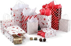Humyoun 24 Pack Christmas Paper Gift Bags Bulk Assorted Sizes, Multicolor by Humyoun