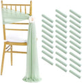 Sage Green Chair Sashes Banquet: 32 Pieces Wedding Dinner Chair Draping Fabric - Reception Chairs Cover Decora by Fanqisi