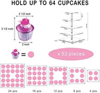 Cupcake Stand, 5-Tier Square Cupcake Holder with LED Light String, Acrylic Cupcake Tower Display-Dessert Tower-Pastry Stand-Cupcake Tier Stand for Wedding, Birthday Party (Pink Light) - Image 6