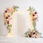 6.6 FT Heart Arch Stand, Balloon Arch Stand Kit with Base - Gold Heart Shaped Wedding Arch Frame for Proposal, Valentine‘s Day Backdrop, Birthday, Baby Shower Decor (white) by Unknown