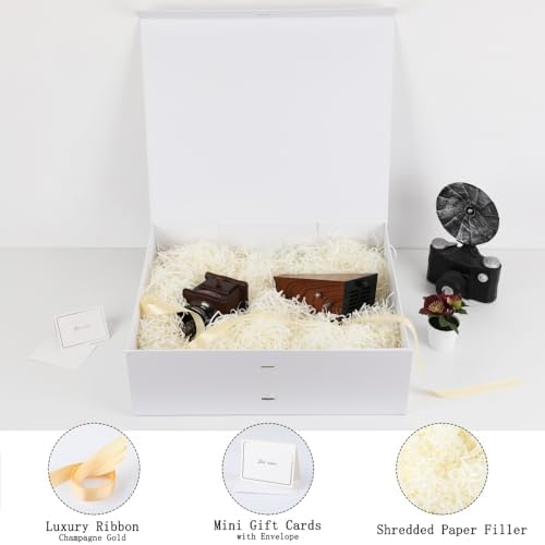 White Extra Large Gift Box 19x16x6 Inch Extra Large Gift Boxes with Lids - Image 2