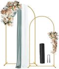 2 Pack Metal Wedding Arch (7.2FT, 6FT) Backdrop Gold Balloon Stand by ParseBio
