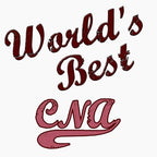 CafePress Worlds Best CNA Pink Greeting Card (20-pack), Note Card with Blank Inside, Birthday Card Matte - Image 3