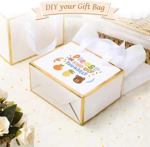 EQOREIIN 50 Pcs Metallic Paper Small Gift Bags with Handles & Tissue Paper - Image 4