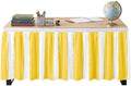Sanwarm Table Skirt, 29" x 108", for Rectangular & Round Desk Boho Striped by SanwarmHomeDecor