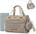 FHELAD Diaper Bag Tote, Baby Shower Gifts for Mom Set (Brown Taupe) by FHELAD