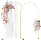 Wedding Arch Backdrop Stand Set of 2 Aluminum Gold Arched Frame (7.2FT, 6.6FT) for Birthday Party Bridal Baby Shower Ceremony Decoration by SPRITEDISPLAY