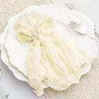 Beige 60 Pack Cheesecloth Napkins Washable 21x21 Inches Beige Cloth Napkins Set of 60 Dinner Table Napkins for Wedding Summer Bridal Baby Shower Rustic Boho Cotton Gauze Party Table Decor - Image 6