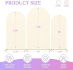 Set of 3 Metal Arch Backdrop Stand with Cover Set, (7.2FT, 6.6FT, 6FT Wedding Arch and Cover Set), Backdrop Arch for Party, Baby Shower, Birthday, and Graduation Ceremony - Image 6