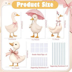 4 Pcs Large One Silly Goose Baby Shower Decoration for Girl Silly Goose Cardboard Cutouts Backdrop Party Decorations for Photo Booth Props Lawn Yard Signs Party Supplies - Image 4