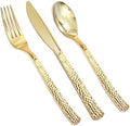 Supernal 180pcs Gold Plastic Silverware Set for Wedding, Party & Catering by supernal