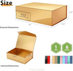 PACKHOME 6 Large Gold Gift Boxes 13.5x9x4.1in with Magnetic Lids - Image 2