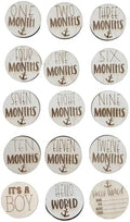 Wooden Monthly Milestone Cards – Set for Baby Photos – Newborn Milestone Discs – Engraved Wooden Baby Age Markers for Monthly Growth Photos – Perfect Baby Shower Gift by AVTRBoutique