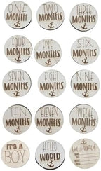 Wooden Monthly Milestone Cards – Set for Baby Photos – Newborn Milestone Discs – Engraved Wooden Baby Age Markers for Monthly Growth Photos – Perfect Baby Shower Gift by AVTRBoutique