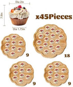 4-Tier Wood Petal Cupcake Stand, Holds up to 50 Cupcakes for Parties - Image 4