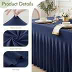 2Pack Spandex Tablecloth for 6FT Rectangle Tables,Table Skirt - Image 3
