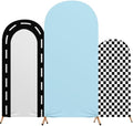 Mindsoft 3 Sets Fast Party Arch Backdrop Cover Racing Backdrop, Blue by Mindsoft