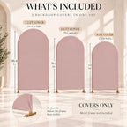 Set of 3 Stretchy Wedding Arch Backdrop Covers, 7.2FT, 6.6FT & 6FT - Image 6