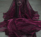 75 Yard Organza Fabric 44" Wide for Wedding Event Décor - Wine - Image 3