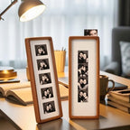 Lineshading 2 Pcs Photo Booth Frames 11.4 x 3.5 in, White, Teak Wood - Image 5
