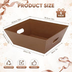 AFOROEOA 5 Pack Brown Baskets for Gifts Empty, 12x10x4” Kraft Gift Basket Kit with 5 Clear Bags, 5 Bows & 200g Crinkle Cut Paper - Large Empty Gift Baskets to Fill for Christmas, Weddings, Birthdays - Image 4