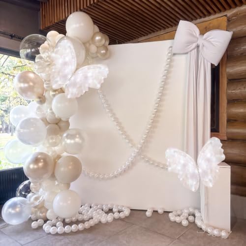 Pinkunn 4 Pcs Wedding 20" Giant LED Butterfly, 11.8ft Pearl Bead Garland - Image 5