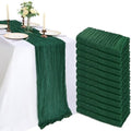 12 Pack 10Ft Emerald Green Cheesecloth Table Runner 23 x 120 Inch by CKIKU